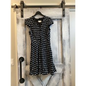 Kate Spade ♠️ black & white polka dot dress
